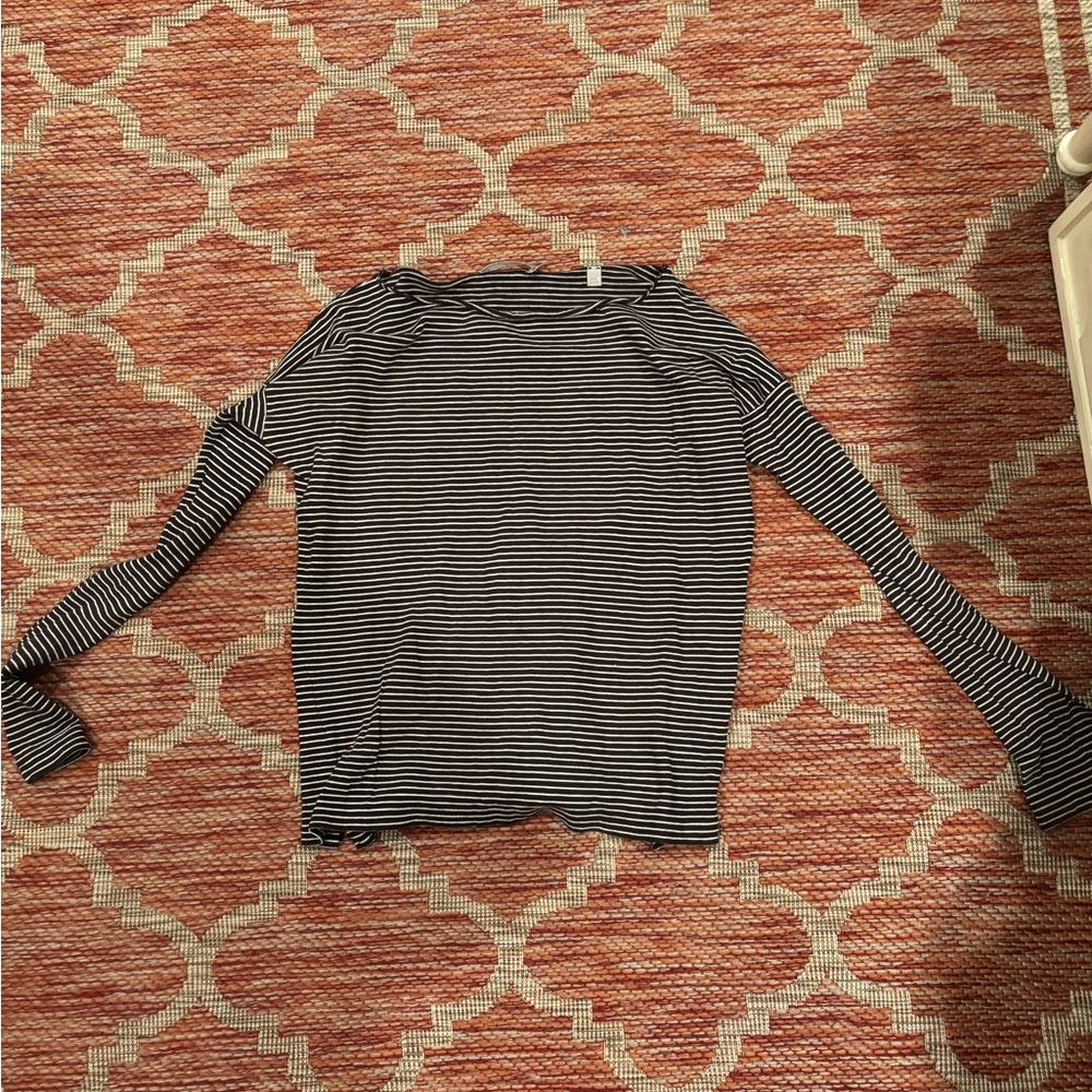 Striped Black and White Women's Top